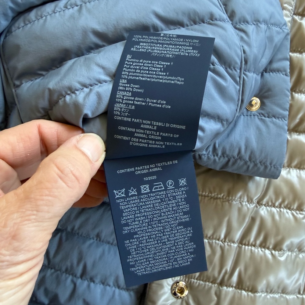 Herno Blue/light Gray Down Reversible Jacket Size… - image 12